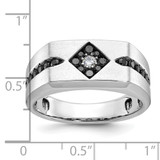 14k White Gold IBGoodman Men's Satin Diamond Ring Mounting