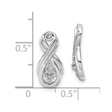 14k White Gold Infinity Diamond Earring Jackets Mountings
