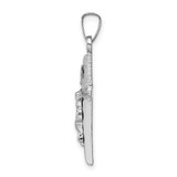 14k White Gold INRI Crucifix Charm - XR-2F29A478-8294