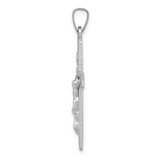 14k White Gold INRI Crucifix Charm - XR-9B25FC95-2982