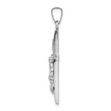 14k White Gold INRI Crucifix Charm - XR-BA545FE3-7117
