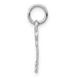14K White Gold Key Letter B Initial Charm
