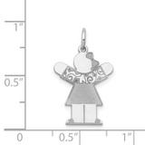 14k White Gold Kid Charm - XK-16661A6E-3137