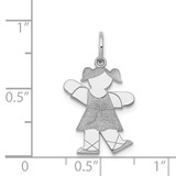14k White Gold Kid Charm - XK-83EE6D92-5347