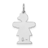 14k White Gold Kid Charm - XK-CF763642-6633