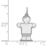 14k White Gold Kid Charm - XK-F8CE7EED-1703