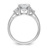 14k White Gold Lab Grown Diamond VS/SI+ G+ Cushion & 1/2 Moon 3 Stone Semi-mount Engagement Ring - RM-05929200-1345
