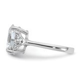 14k White Gold Lab Grown Diamond VS/SI+ G+ Oval & Trillion 3 Stone Semi-mount Engagement Ring - RM-CEE55FEB-1187