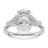 14k White Gold Lab Grown Diamond VS/SI+ G+ Oval & Trillion 3 Stone Semi-mount Engagement Ring - RM-CEE55FEB-1187