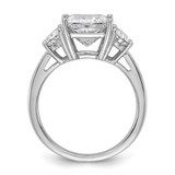 14k White Gold Lab Grown Diamond VS/SI+ G+ Princess & 1/2 Moon 3 Stone Semi-mount Engagement Ring - RM-9F2CDFAE-4107