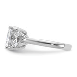 14k White Gold Lab Grown Diamond VS/SI+ G+ Princess & 1/2 Moon 3 Stone Semi-mount Engagement Ring - RM-9F2CDFAE-4107