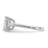 14k White Gold Lab Grown Diamond VS/SI+ G+ Princess & Trillion 3 Stone Semi-mount Engagement Ring - RM-3EFF3799-8752