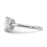 14k White Gold Lab Grown Diamond VS/SI+ G+ Radiant & 1/2 Moon 3 Stone Semi-mount Engagement Ring - RM-22A0F26B-9001