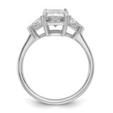 14k White Gold Lab Grown Diamond VS/SI+ G+ Radiant & Trillion 3 Stone Semi-mount Engagement Ring - RM-8F4736D0-4301