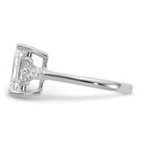 14k White Gold Lab Grown Diamond VS/SI+ G+ Radiant & Trillion 3 Stone Semi-mount Engagement Ring - RM-C7B812C0-9610