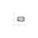 14k White Gold Ladies Claddagh Band