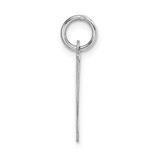 14k White Gold Large Fancy Script Letter W Initial Charm