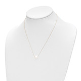 14k 10-11mm White Semi-Round Freshwater Cultured Pearl Rope 17 inch Necklace