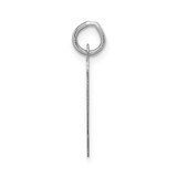 14k White Gold Large Script Letter P Initial Charm