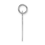 14k White Gold Large Script Letter V Initial Charm