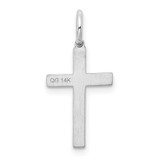 14K White Gold Laser Designed Cross Charm - XR-435EF771-3978
