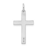 14K White Gold Laser Designed Cross Charm - XR-473045B3-4067