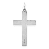 14K White Gold Laser Designed Cross Pendant - XR-33763F35-7749