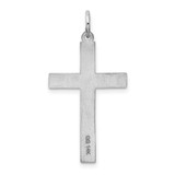 14K White Gold Laser Designed Cross Pendant - XR-66FF40A7-5252