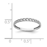 14K White Gold Link Design Ring