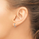 14k White Gold Madi K 1.25mm Hoop Earrings - SE-323C2AEA-1223