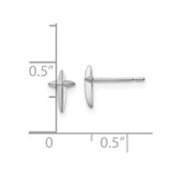 14k White Gold Madi K Cross Post Earrings