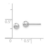 14k White Gold Madi K Polished 4mm Ball Post Earrings