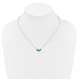 14k White Gold Marquise Emerald 18 inch Necklace
