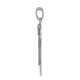 14k White Gold Medium Boy with Hat on Left Engravable Charm - XK-3EB62A1D-8172