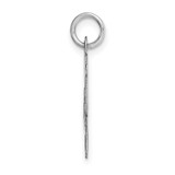 14K White Gold Medium Fancy Script Letter L Initial Charm