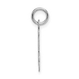 14k White Gold Medium Script Letter J Initial Charm