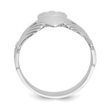 14k White Gold Men's Claddagh Ring - D3-2FE5BBC6-9556