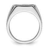 14k White Gold Mens Cross Ring Mounting
