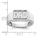 14k White Gold Mens DAD Ring Mounting
