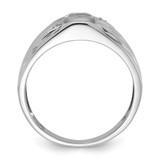 14k White Gold Mens Diamond and Onyx Ring Mounting