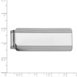 14k White Gold Men's Grooved Money Clip