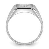 14k White Gold Men's Polished and Grooved Masonic Ring Mounting - Y1-04F21176-9679
