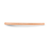 10K Rose Gold 1.2mm Beaded Stackable Band Size 5