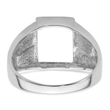 14k White Gold Men's Polished and Textured Masonic Ring Mounting - Y4-07E08817-3728