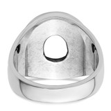 14k White Gold Men's Polished and Textured Masonic Ring Mounting - Y4-47693908-8507
