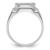 14k White Gold Men's Polished and Textured Masonic Ring Mounting - Y4-615EE379-2526