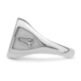 14k White Gold Men's Polished and Textured Masonic Ring Mounting - Y4-7EEBAF14-7382