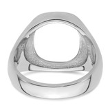 14k White Gold Men's Polished and Textured Masonic Ring Mounting - Y4-F6D26747-9636