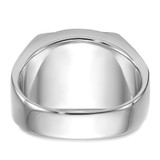 14k White Gold Men's Polished and Textured with Black Enamel and Onyx Masonic Ring - Y1-2570F5C4-2810