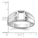 14k White Gold Men's ring mounting - Y1-06B92C75-5601